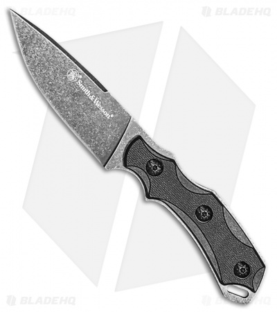 Smith & Wesson M&P Guard Fixed Blade Neck Knife Black G-10 (3.25" Black SW)