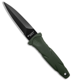 Smith & Wesson HRT Dagger Boot Knife Green Rubber (3.4" Black)