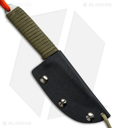 Snody Boss Fixed Blade Knife OD Green Wrap (3.375" Gray)