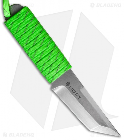 Snody Knives Custom Urban Tanto Fixed Blade Knife Neon Green (3" Satin)