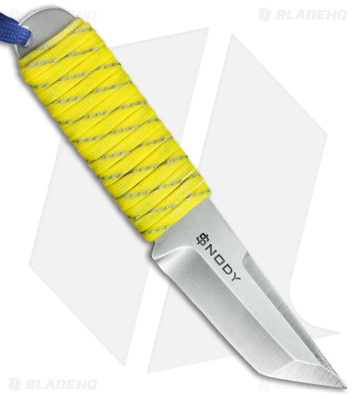 Snody Knives Custom Urban Tanto Fixed Blade Knife Neon Yellow (3" Satin)