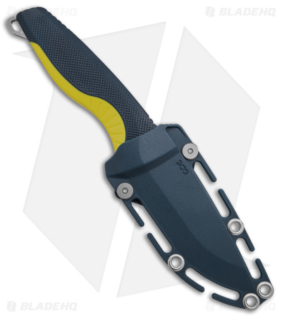SOG Aegis FX Fixed Blade Knife Indigo/Acid Yellow (3.7" SW) 17-41-01-57