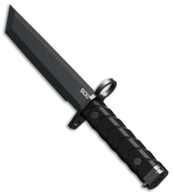 SOG Bayonet Tanto Fixed Blade Knife G-10 Black (7" Black) BY1001-BX