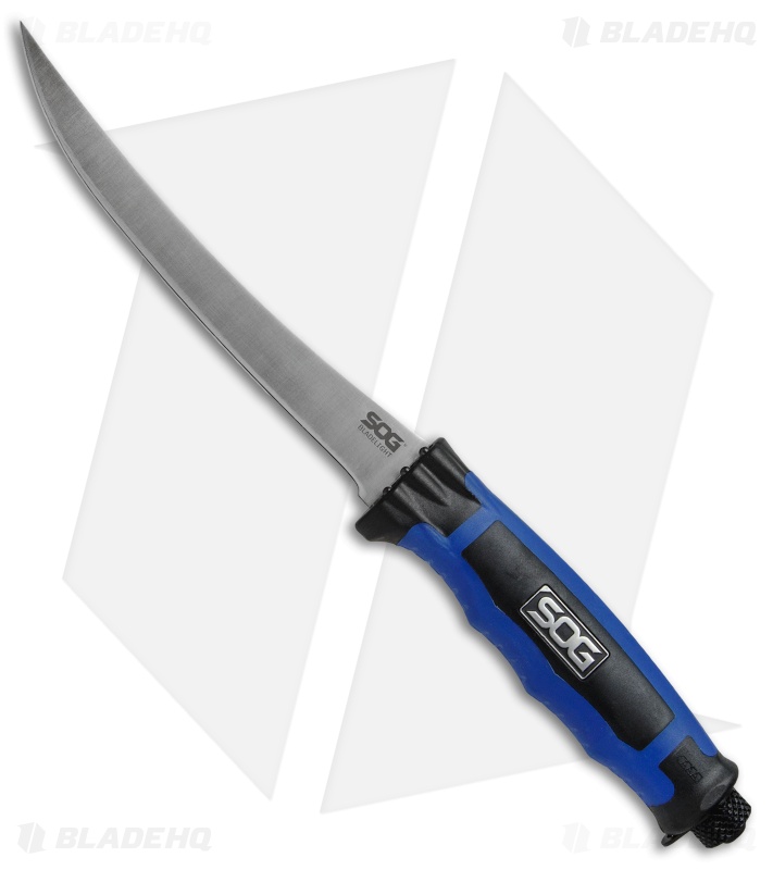 SOG Bladelight Fillet Fishing Knife w/ LEDs (6.0" Satin Plain) BLT31K