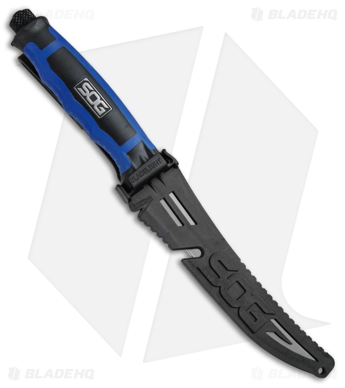 SOG Bladelight Fillet Fishing Knife w/ LEDs (6.0" Satin Plain) BLT31K