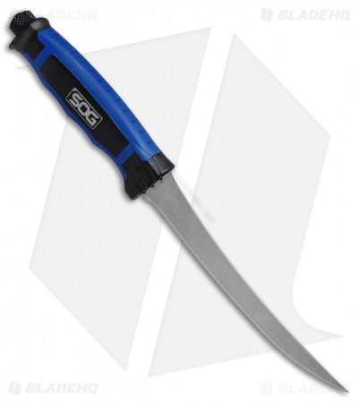 SOG Bladelight Fillet Fishing Knife w/ LEDs (6.0" Satin Plain) BLT31K
