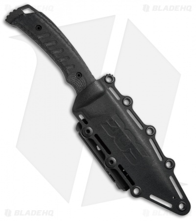 SOG Pillar Fixed Blade Knife Black Canvas Micarta (5" Satin)