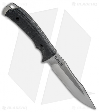 SOG Pillar Fixed Blade Knife Black Canvas Micarta (5" Satin)