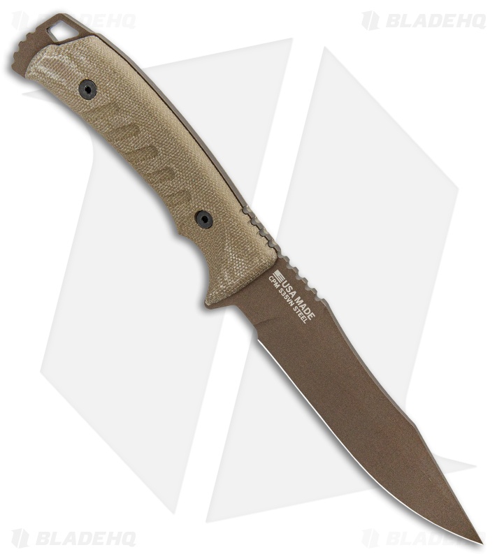 SOG Pillar Limited Fixed Blade Canvas Micarta (5" Bronze Cerakote)