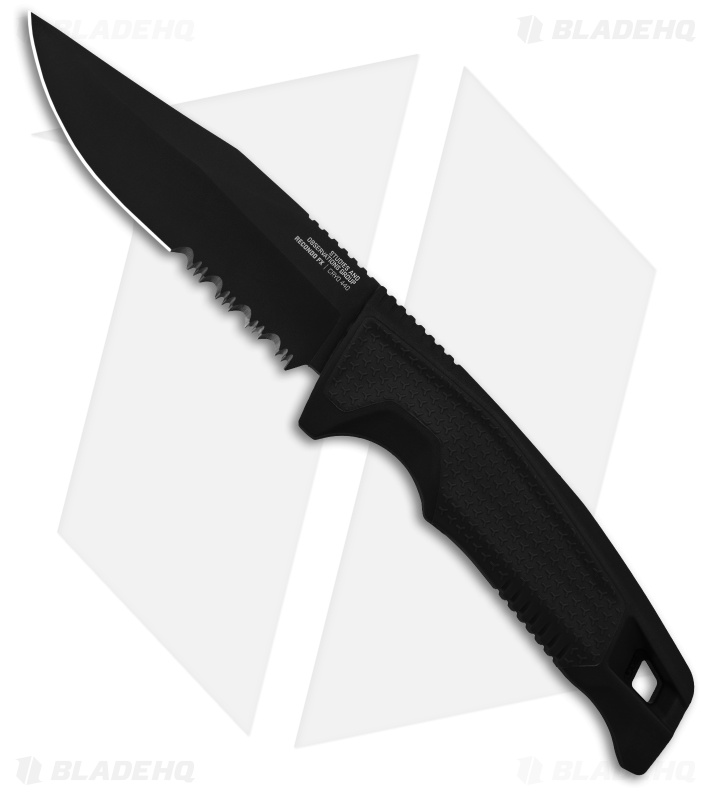 SOG Recondo FX Fixed Blade Knife Black GRN/Rubber (4.6" Black Serr)