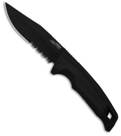 SOG Recondo FX Fixed Blade Knife Black GRN/Rubber (4.6" Black Serr)