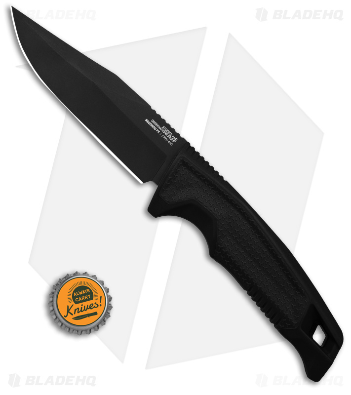 SOG Recondo FX Fixed Blade Knife Black GRN/Rubber (4.6" Black Ti Ni)