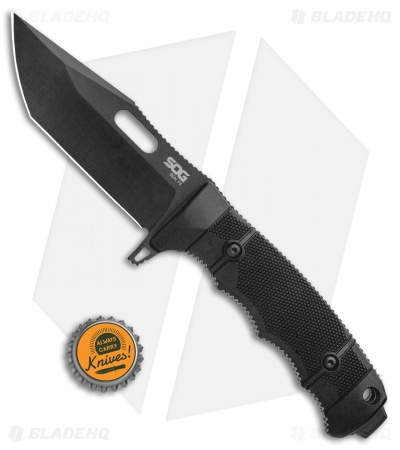 SOG Seal FX Tanto Fixed Blade Knife Black GRN (4.3" Black)