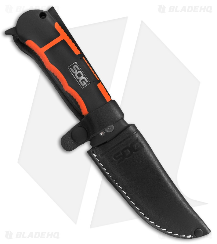 SOG Rotohook Clip Point Fixed Blade Knife (4.50" Satin Plain) HT101L