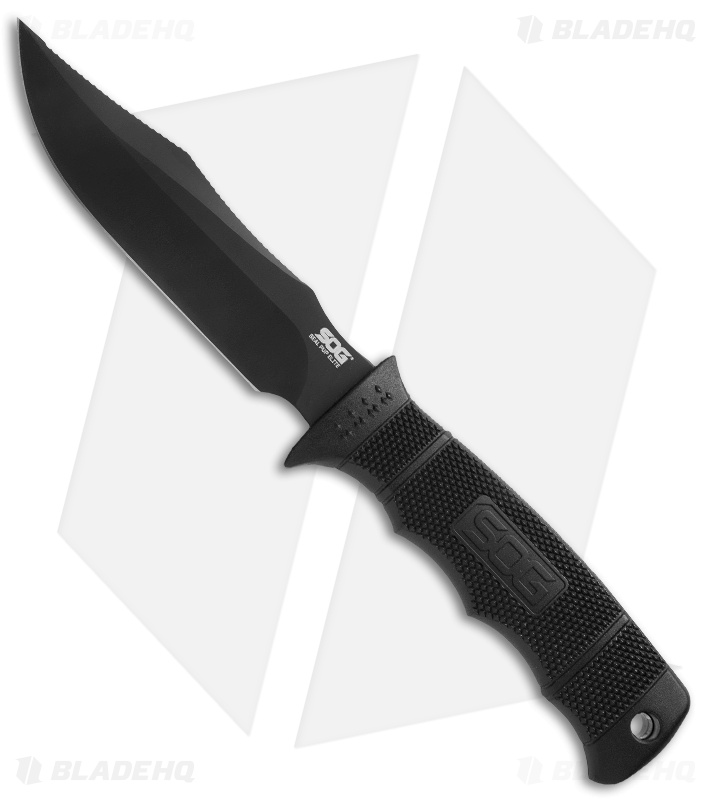 実物 SOG E37S-K seal pup Elite kydex SOG Seal Pup Elite Fixed Knife (Black Plain) E37S-K - Blade HQ