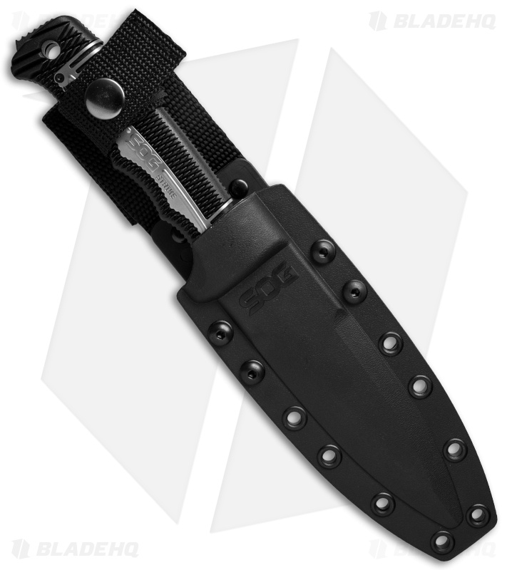 SOG Seal Strike Fixed Blade Knife + Sheath (4.875" Gray Serr) SS1001
