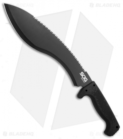 SOG Knives SOGfari Kukri Machete (12" Black) MC11