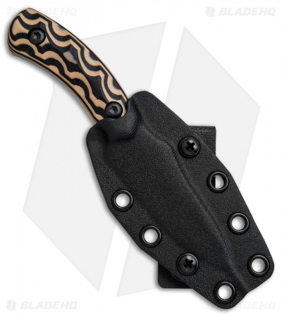 Southern Grind Jackal Pup Fixed Blade Knife Black/Tan G-10 (2.75" Black)