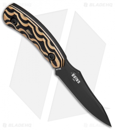 Southern Grind Jackal Pup Fixed Blade Knife Black/Tan G-10 (2.75" Black)