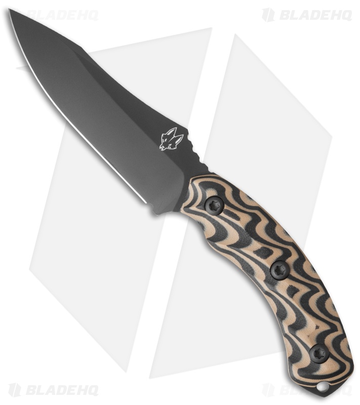 Southern Grind Jackal Fixed Blade Knife Black/Tan G-10 (4.75