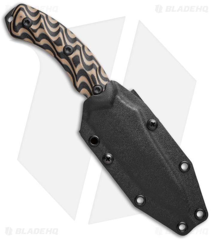 Southern Grind Jackal Fixed Blade Knife Black/Tan G-10 (4.75