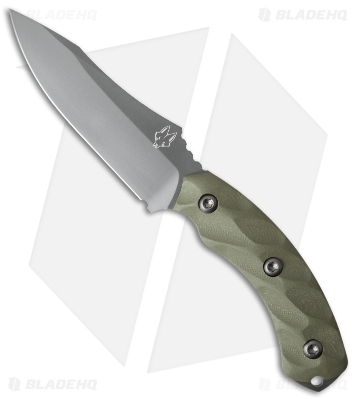 Southern Grind Jackal Fixed Blade Knife OD Green G-10 (4.75" Gray)