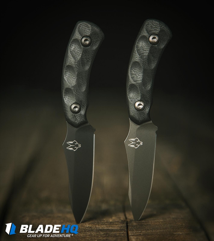 Jackal E☓J Jackal™ Black & Tan G10 | Black Drop Point, Black Sheath