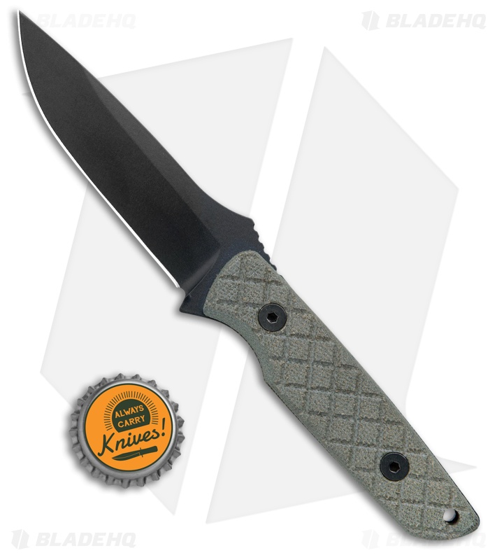 Spartan Blades Alala Fixed Blade Knife Green Micarta (3.75" Black) SBSL004BKGR