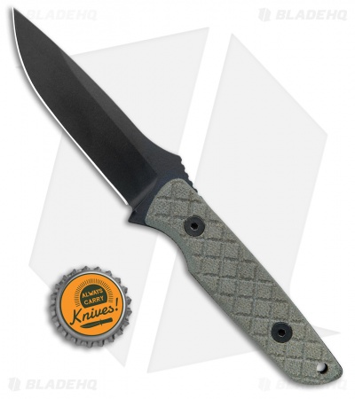 Spartan Blades Alala Fixed Blade Knife Green Micarta (3.75" Black) SBSL004BKGR