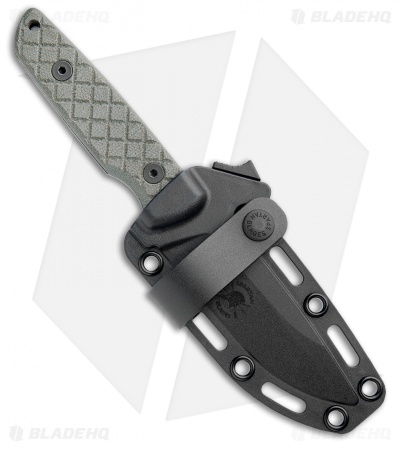 Spartan Blades Alala Fixed Blade Knife Green Micarta (3.75" Black) SBSL004BKGR