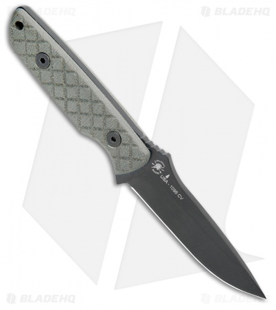 Spartan Blades Alala Fixed Blade Knife Green Micarta (3.75" Black) SBSL004BKGR