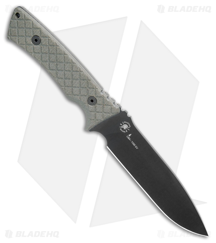 Spartan Blades Damysus Fixed Blade Knife Green Micarta (5.5" Black) SBSL003BKGR