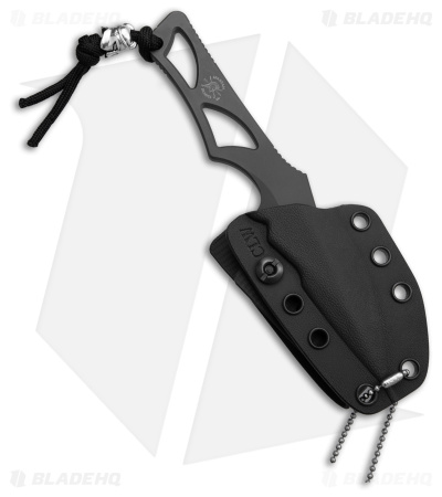 Spartan Blades Enyo Knife Fixed Blade Neck EDC (2.69" Black Plain) SB2