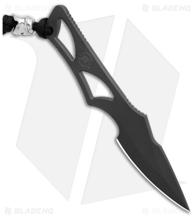 Spartan Blades Enyo Knife Fixed Blade Neck EDC (2.69" Black Plain) SB2