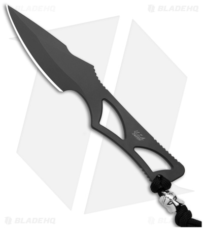 Spartan Blades Enyo Knife Fixed Blade Neck EDC (2.69" Black Plain) SB2