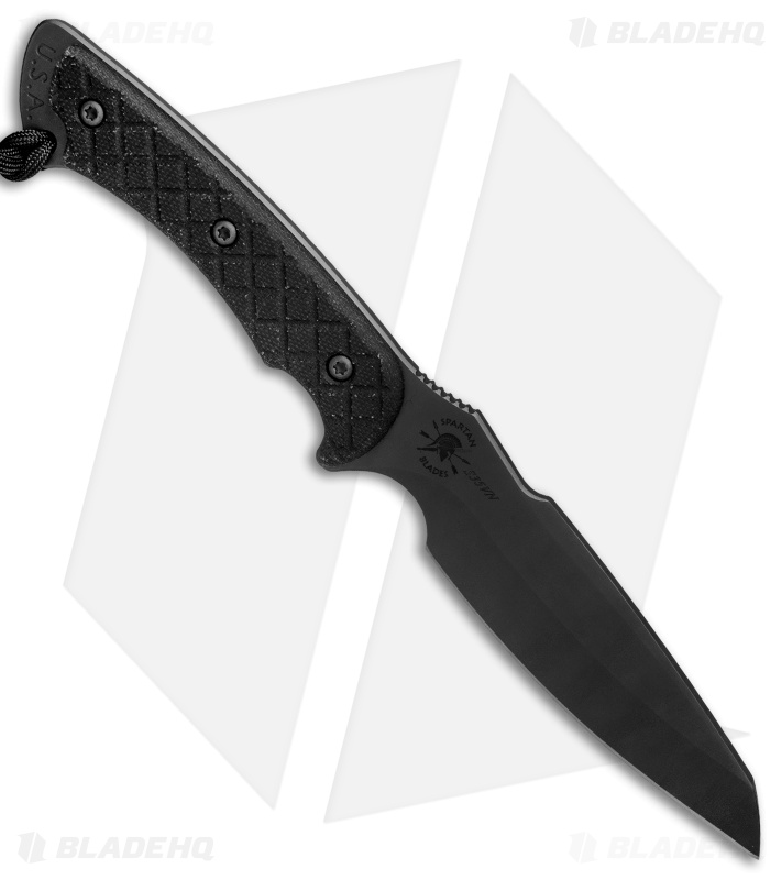 Spartan Blades Hybris Fixed Blade Black Canvas Micarta (5.3" Black) 