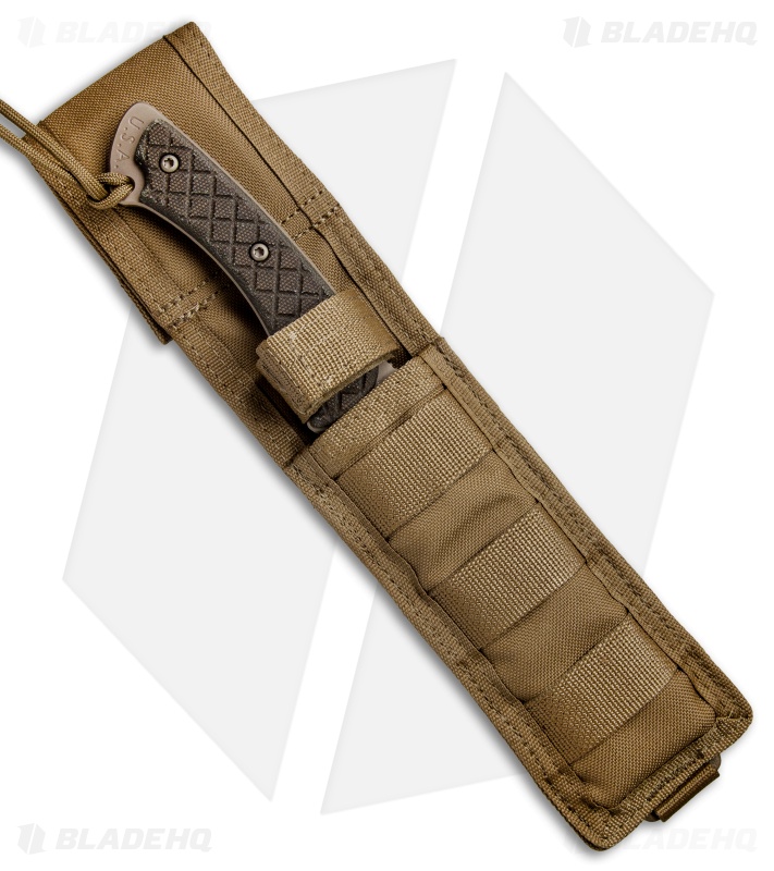 Spartan Blades Hybris Fixed Blade Green Canvas Micarta (5.3" FDE) 