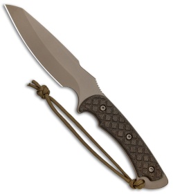 Spartan Blades Hybris Fixed Blade Green Canvas Micarta (5.3" FDE) 