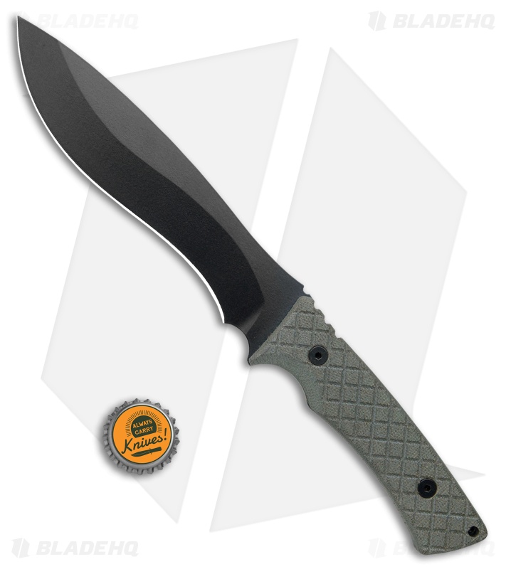 Spartan Blades Machai Fixed Blade Knife Green Micarta (6.6" Black) SBSL002BKGR