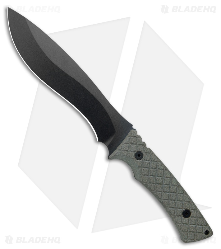Spartan Blades Machai Fixed Blade Knife Green Micarta (6.6" Black) SBSL002BKGR