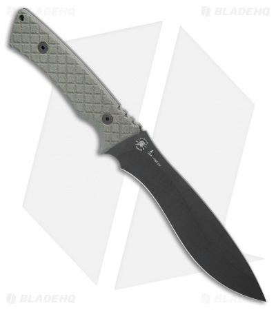 Spartan Blades Machai Fixed Blade Knife Green Micarta (6.6" Black) SBSL002BKGR
