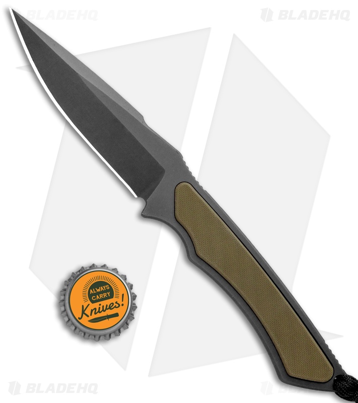 Spartan Blades Phrike Fixed Blade Knife OD Green  G-10 (4.25" Black)