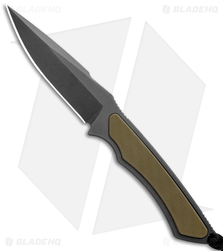 Spartan Blades Phrike Fixed Blade Knife OD Green  G-10 (4.25" Black)