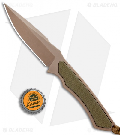 Spartan Blades Phrike Fixed Blade Knife OD Green  G-10 (4.25" Dark Earth)