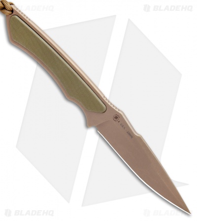 Spartan Blades Phrike Fixed Blade Knife OD Green  G-10 (4.25" Dark Earth)