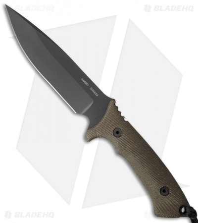 Spartan Blades Harsey Difensa Knife Green Micarta (6.25" Black)