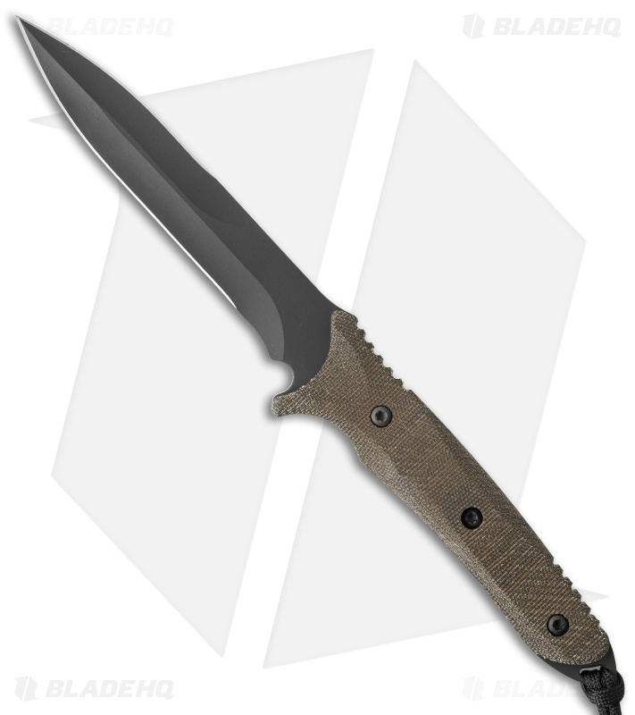 Spartan Blades Breed Fighter Dagger Knife Green Micarta (5.5" Black)