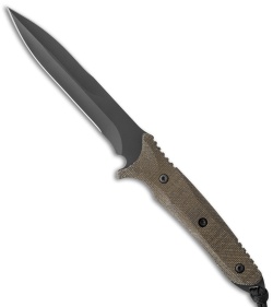 Spartan Blades Breed Fighter Dagger Knife Green Micarta (5.5" Black)