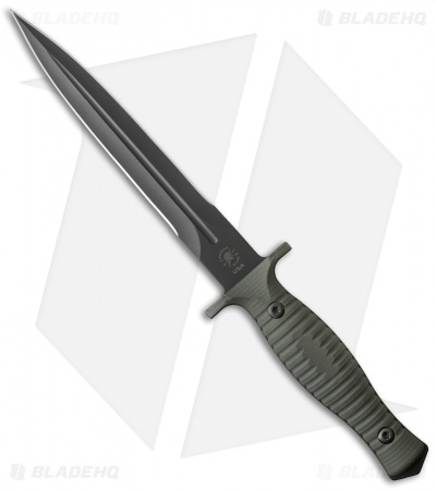 Spartan Blades George V-14 Dagger Combat Knife Green G-10 (6.75" Black)