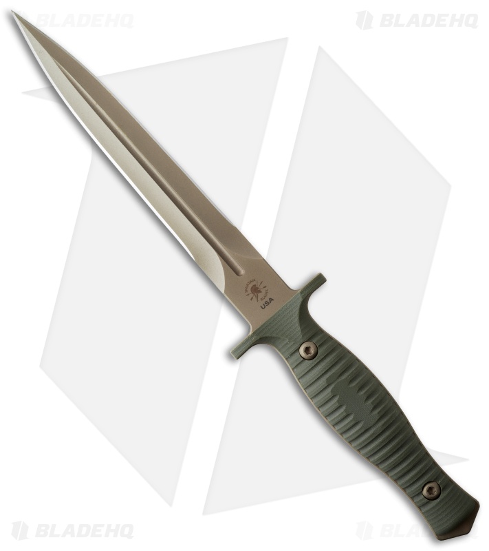 Spartan Blades George V-14 Dagger Combat Knife OD Green G-10 (6.75